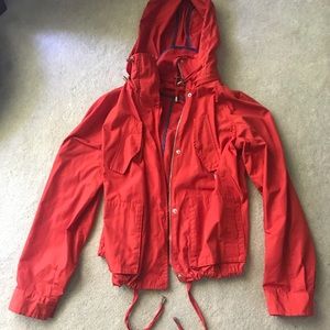 Red Michael Kors Rain Jacket